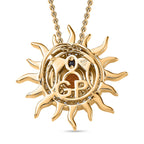 AA Citrin, Kanchanaburi Blauer Saphir Schmuckset 925 Silber Gelbgold Vermeil ca. 1,13 ct.
