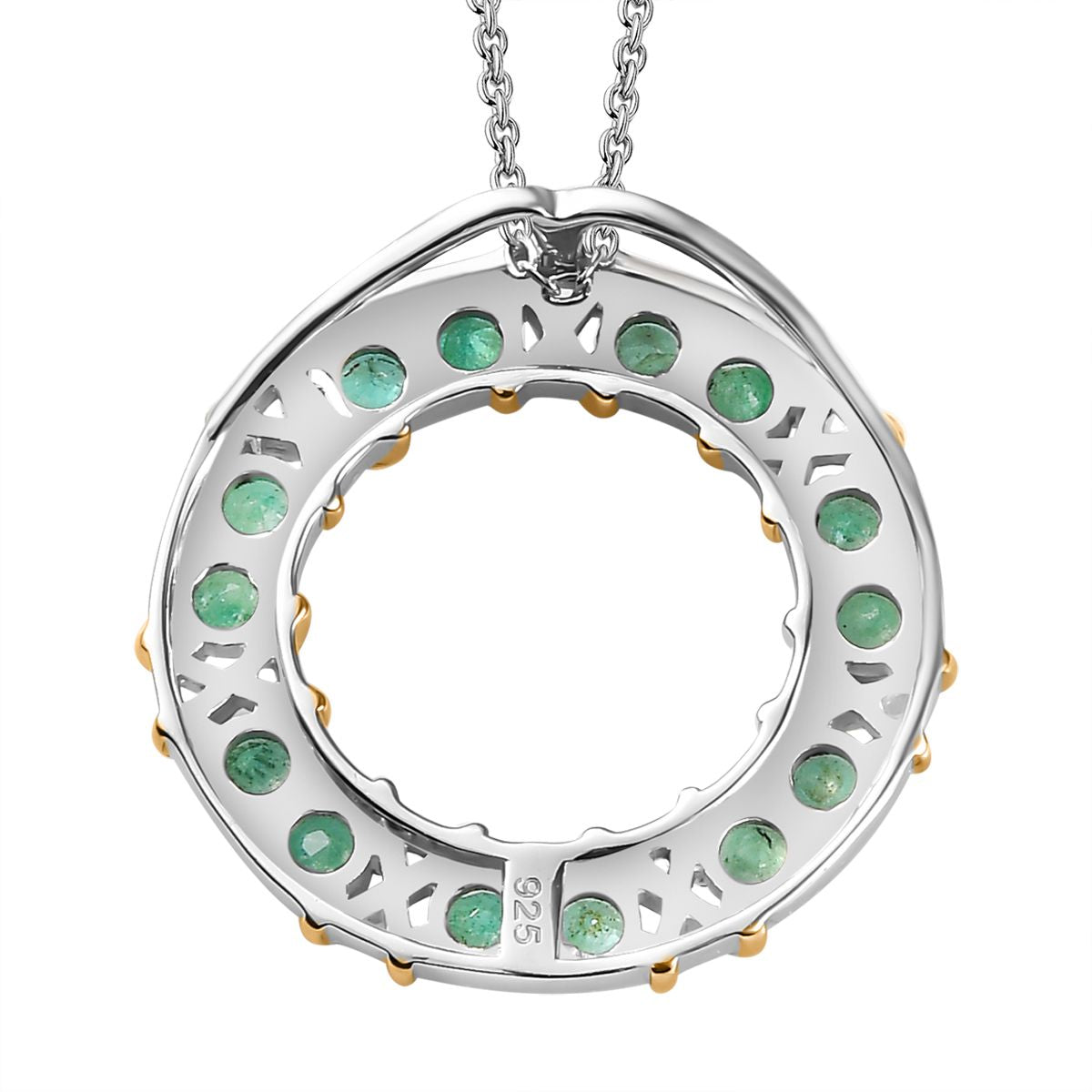 Gemfields Smaragd Schmuckset 925 Silber, bicolor ca. 1.34 ct