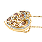 Giuseppe Perez AA Mehrfarbig-Turmalin Schmuckset 925 Silber platiniert, 925 Silber Zweifarbige Beschichtung ca. 1,86 ct.