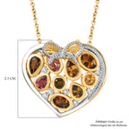 Giuseppe Perez AA Mehrfarbig-Turmalin Schmuckset 925 Silber platiniert, 925 Silber Zweifarbige Beschichtung ca. 1,86 ct.
