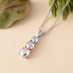 AB Kristall Schmuckset 925 Silber platiniert ca. 2,34 ct.
