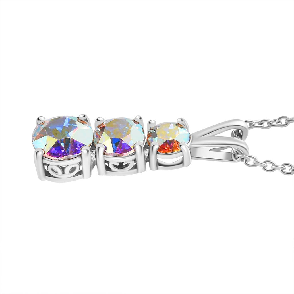 AB Kristall Schmuckset 925 Silber platiniert ca. 2,34 ct.