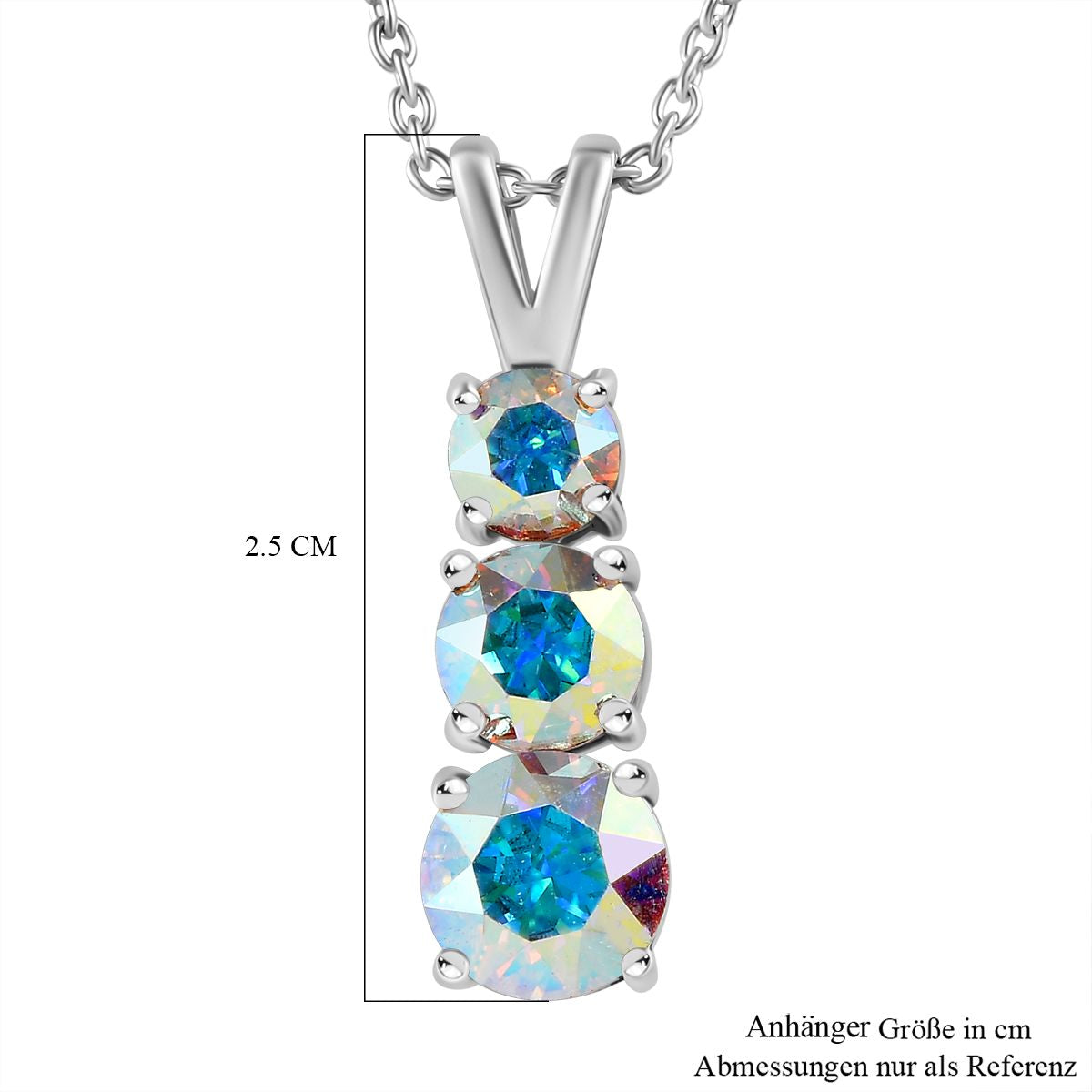 AB Kristall Schmuckset 925 Silber platiniert ca. 2,34 ct.