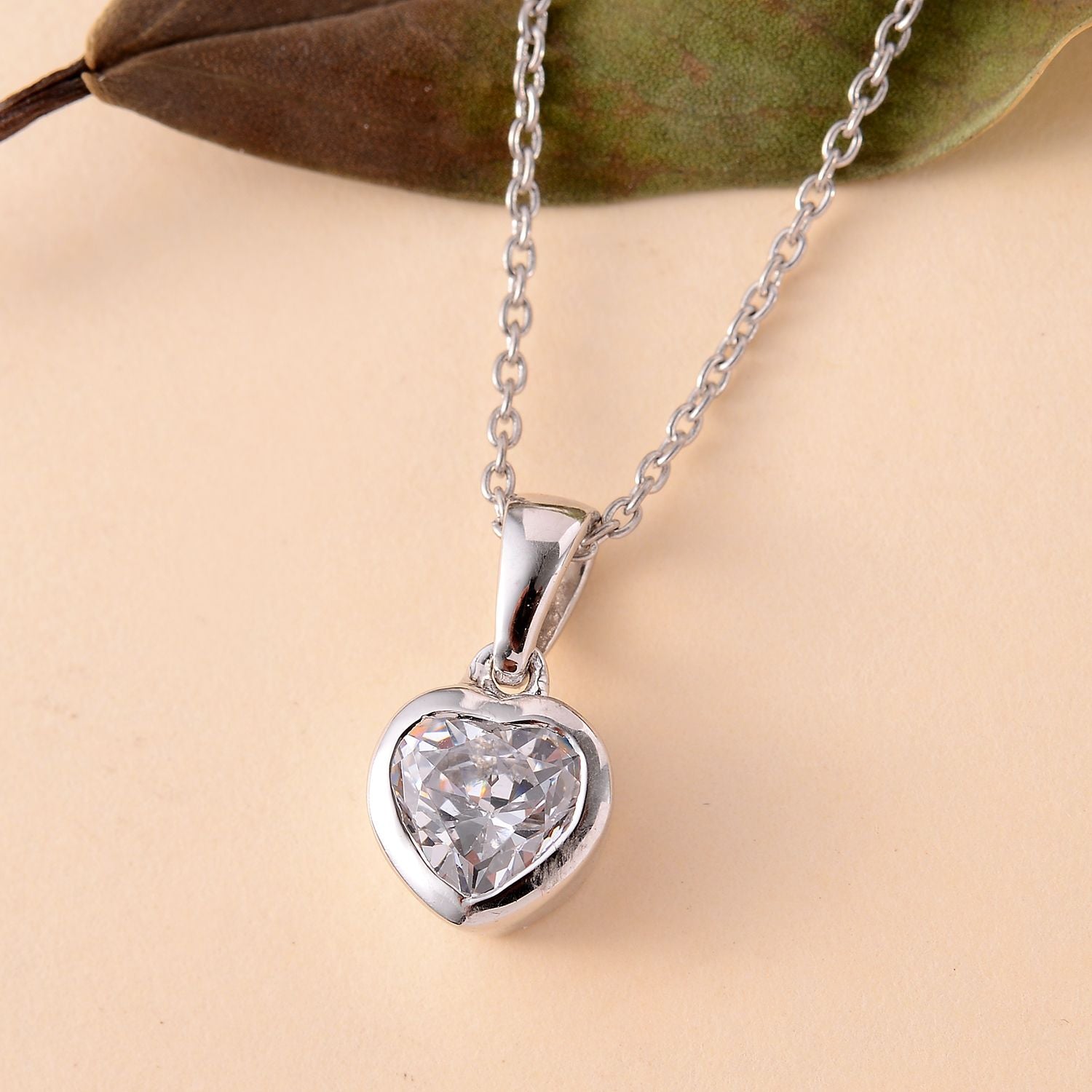 Feinster Zirkonia Schmuckset 925 Silber platiniert ca. 3,23 ct.