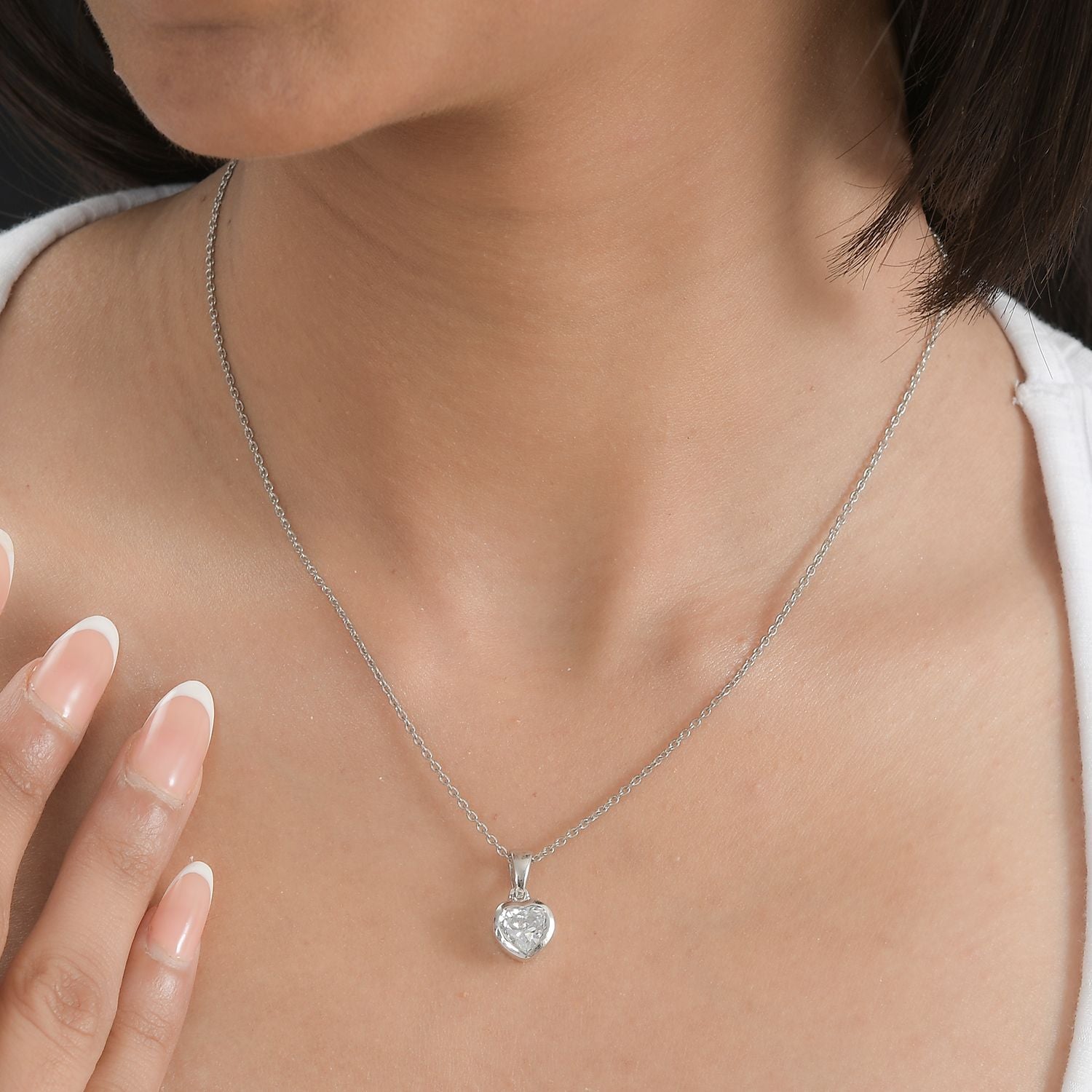 Feinster Zirkonia Schmuckset 925 Silber platiniert ca. 3,23 ct.