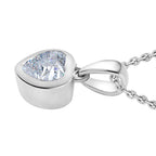 Feinster Zirkonia Schmuckset 925 Silber platiniert ca. 3,23 ct.
