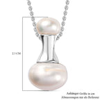 Süßwasser Perle Schmuckset 925 Silber platiniert