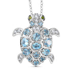 AA Schweizer Blautopas Schmuckset 925 Silber rhodiniert ca. 2,58 ct.