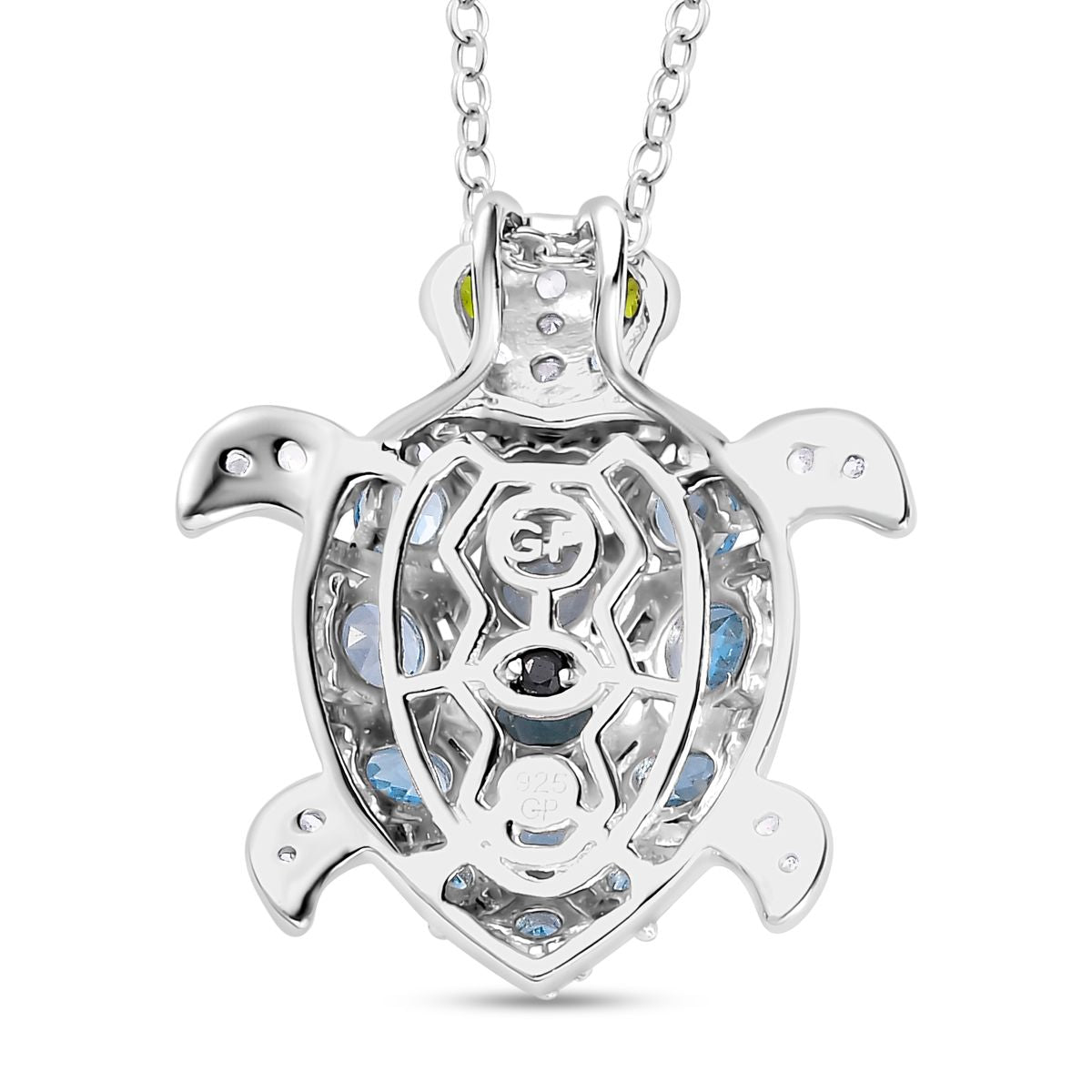 AA Schweizer Blautopas Schmuckset 925 Silber rhodiniert ca. 2,58 ct.