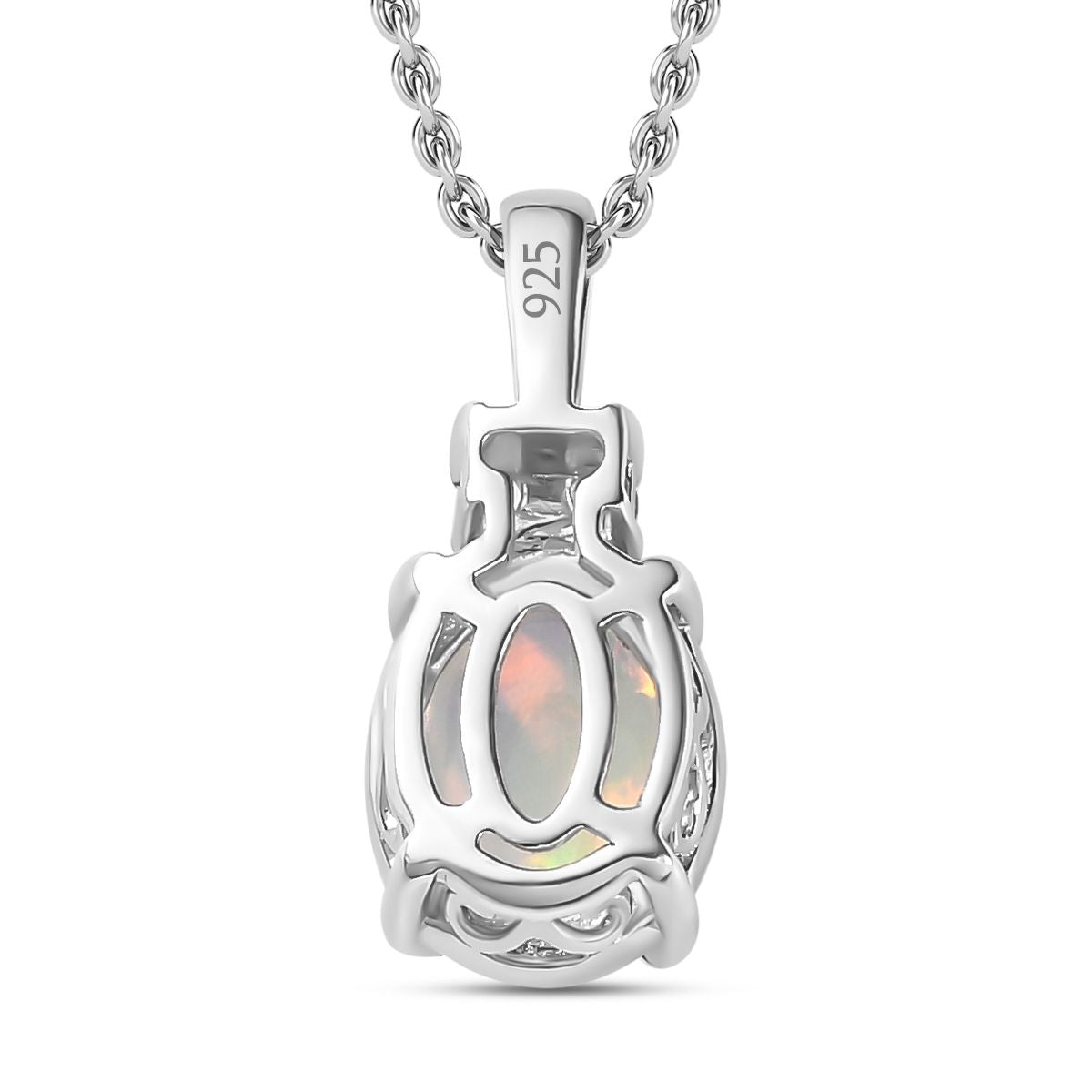 AA Natürlicher, äthiopischer Welo Opal, Weißer Zirkon Schmuckset 925 Silber platiniert ca. 1,21 ct.