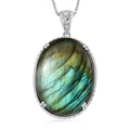 Labradorit Schmuckset  Edelstahl ca. 72.85 ct