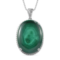 Malachit-Anhänger mit 50cm Kette - 99,01 ct.