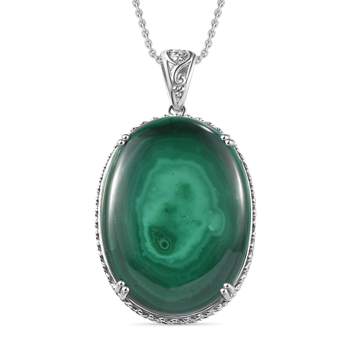 Malachit Schmuckset Edelstahl ca. 99,01 ct.
