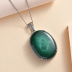 Malachit Schmuckset Edelstahl ca. 99,01 ct.