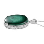 Malachit Schmuckset Edelstahl ca. 99,01 ct.