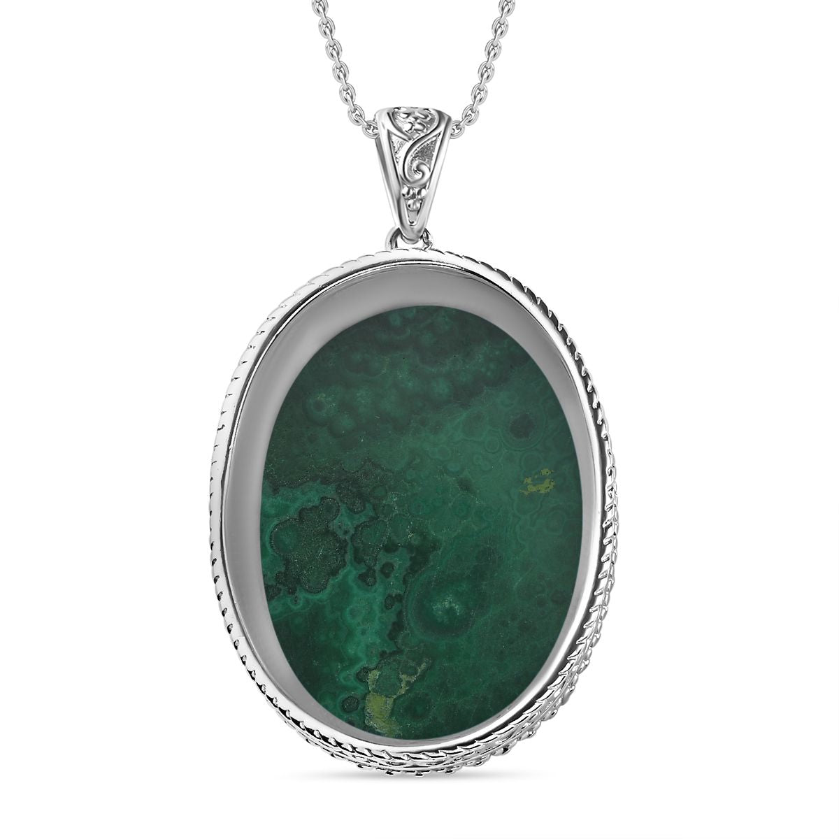 Malachit Schmuckset Edelstahl ca. 99,01 ct.