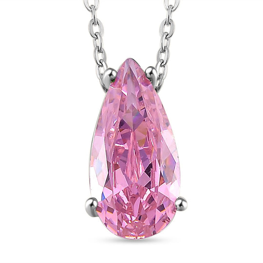 Rosa Zirkonia Schmuckset Messing
