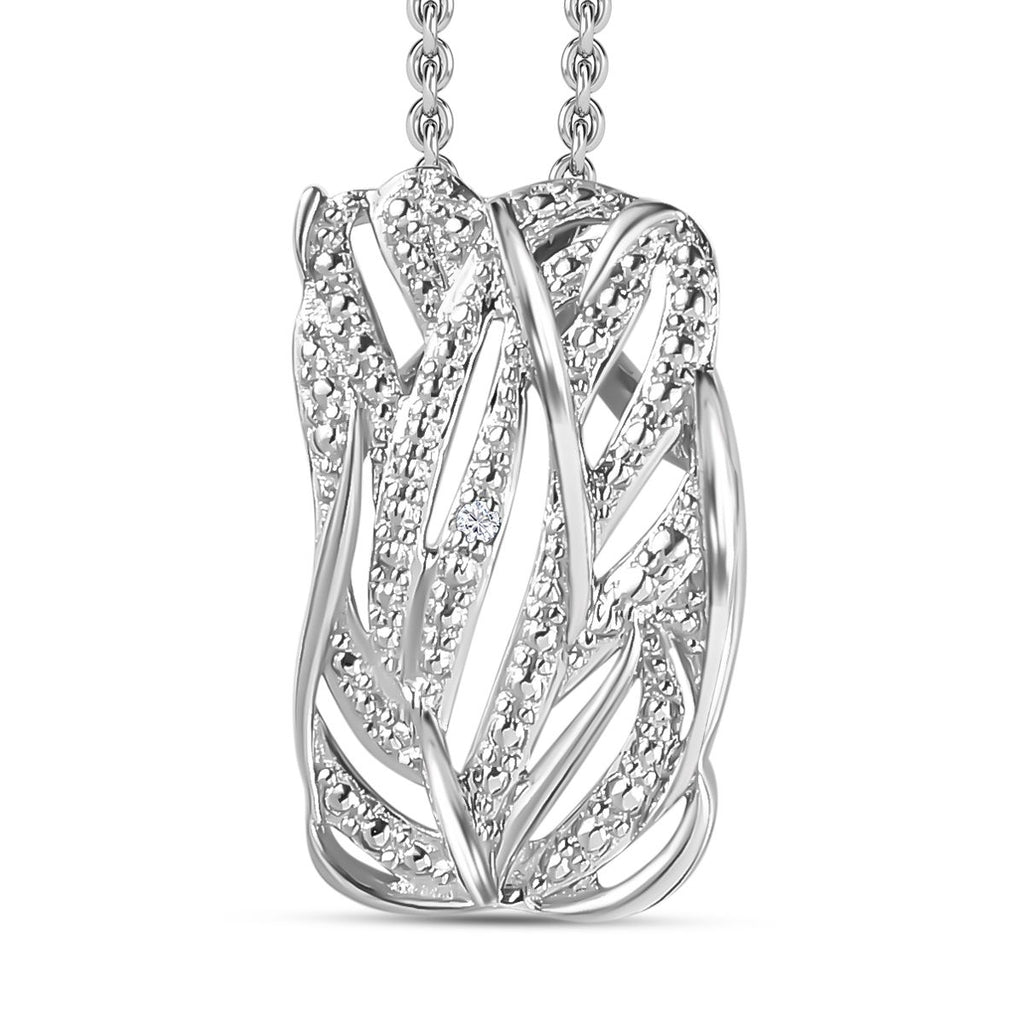 Weißer Diamant P Schmuckset 925 Silber platiniert ca.