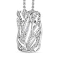 Weißer Diamant P Schmuckset 925 Silber platiniert ca.