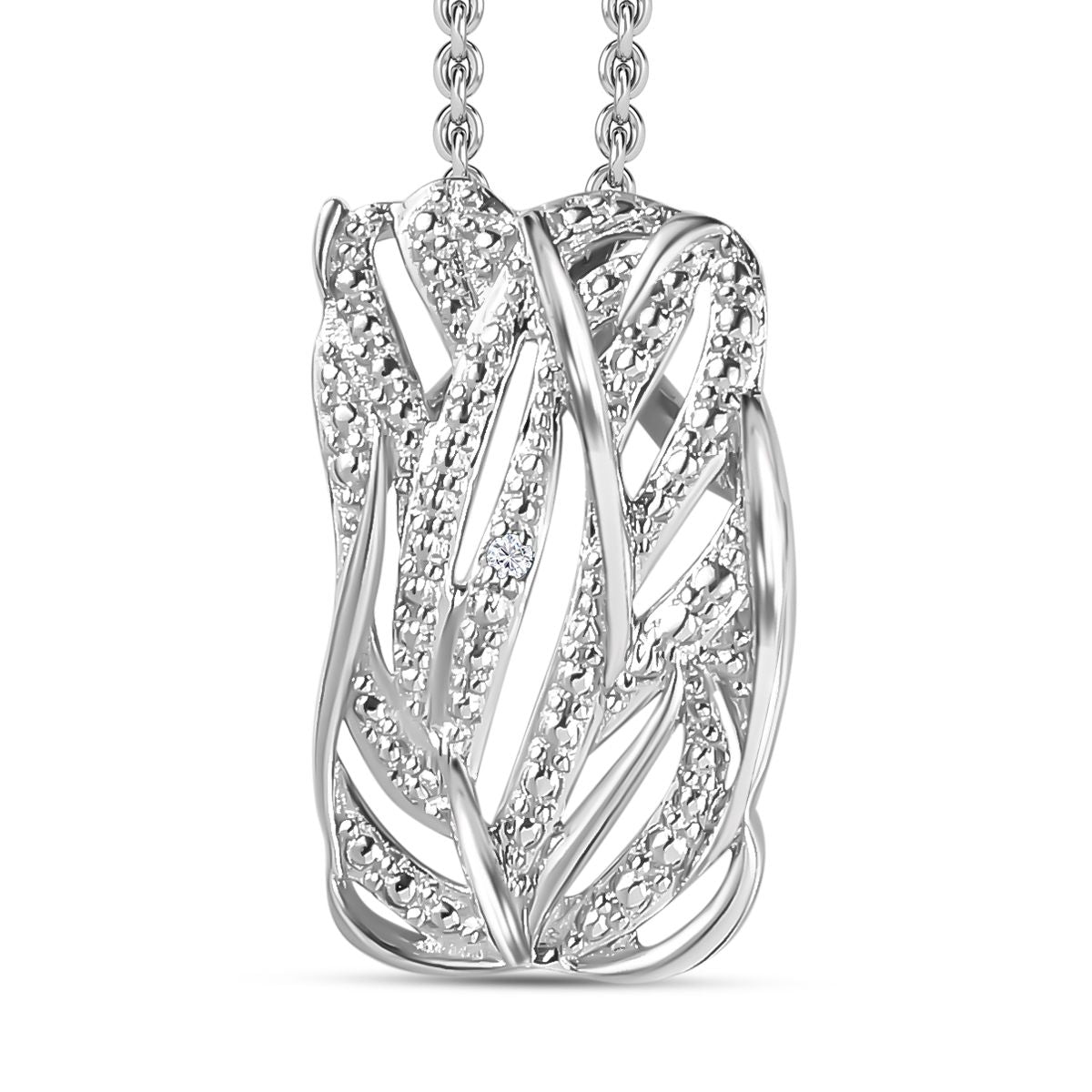 Weißer Diamant P Schmuckset 925 Silber platiniert ca.