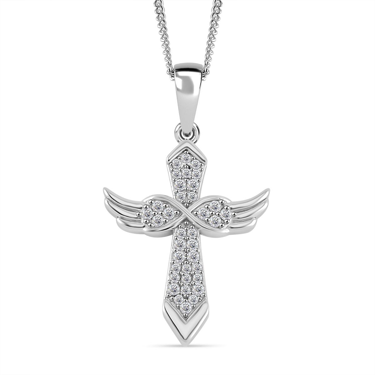 Moissanit Schmuckset 925 Silber platiniert, 925 Silber rhodiniert ca. 0.25 ct