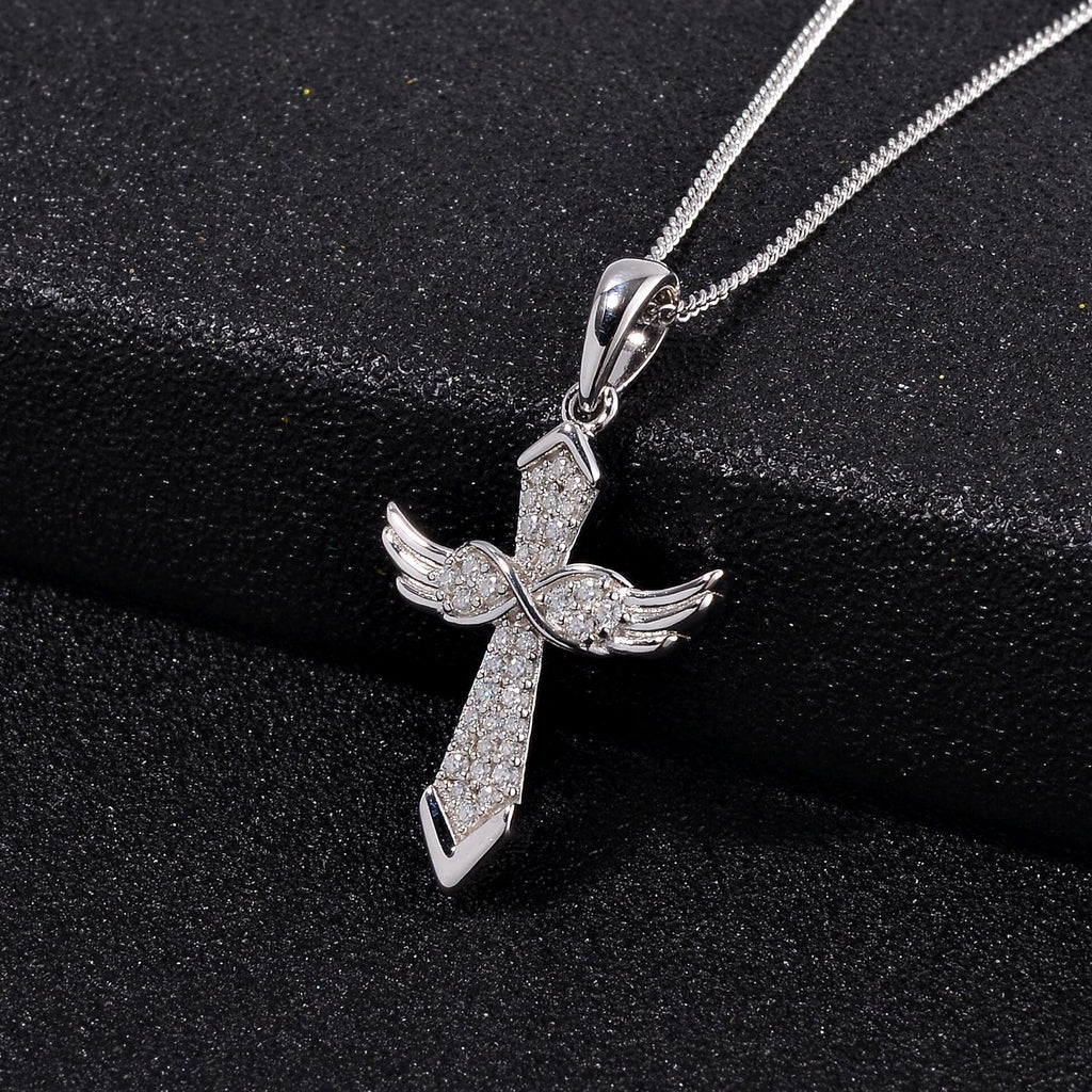 Moissanit Schmuckset 925 Silber platiniert, 925 Silber rhodiniert ca. 0.25 ct