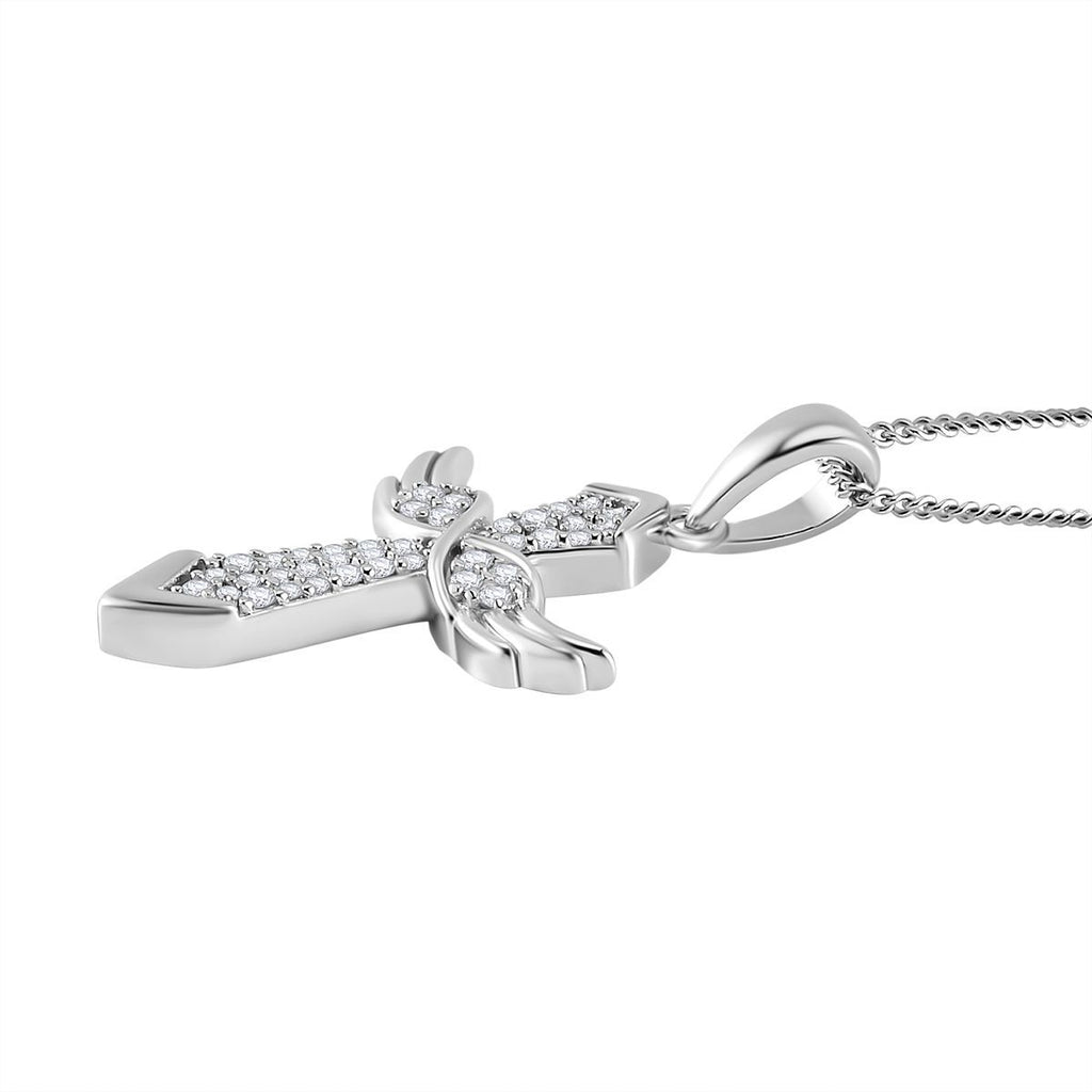 Moissanit Schmuckset 925 Silber platiniert, 925 Silber rhodiniert ca. 0.25 ct
