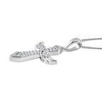 Moissanit Schmuckset 925 Silber platiniert, 925 Silber rhodiniert ca. 0.25 ct