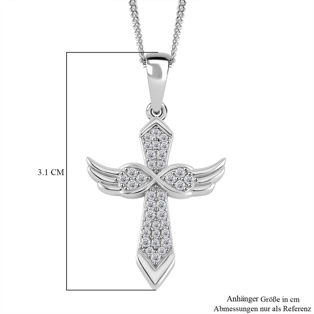 Moissanit Schmuckset 925 Silber platiniert, 925 Silber rhodiniert ca. 0.25 ct