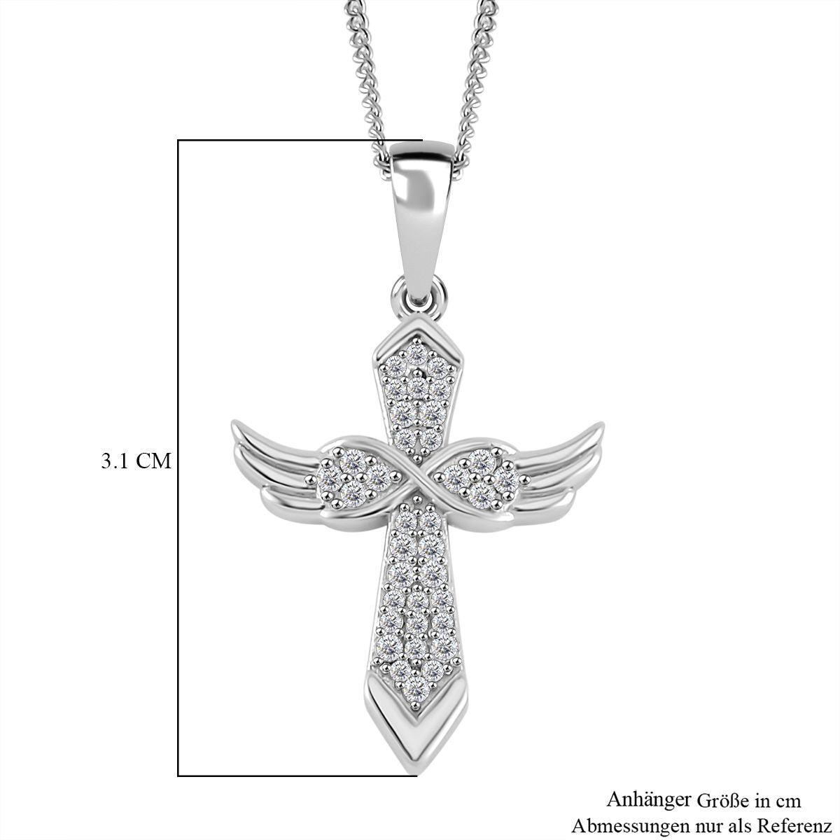 Moissanit Schmuckset 925 Silber platiniert, 925 Silber rhodiniert ca. 0.25 ct