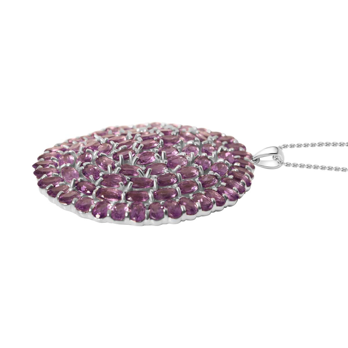 Afrikanischer Amethyst Schmuckset 925 Silber rhodiniert ca. 16,34 ct.
