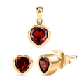 Mosambik Granat Schmuckset - 3,86 ct.