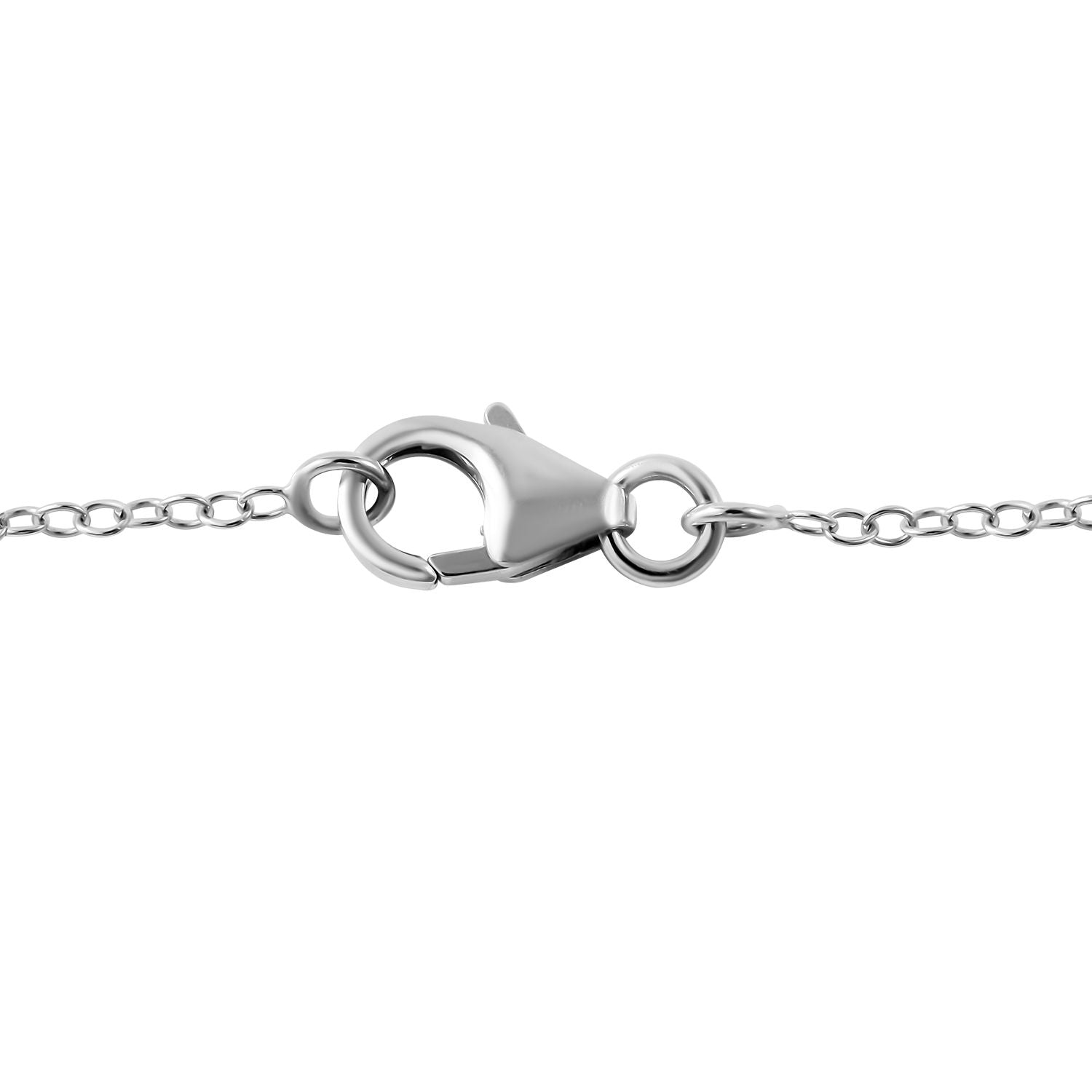 Mehrfarbig Edelstein Anhänger mit Kette ca. 45 cm, 925 Silber rhodiniert, ca. 5.50 ct