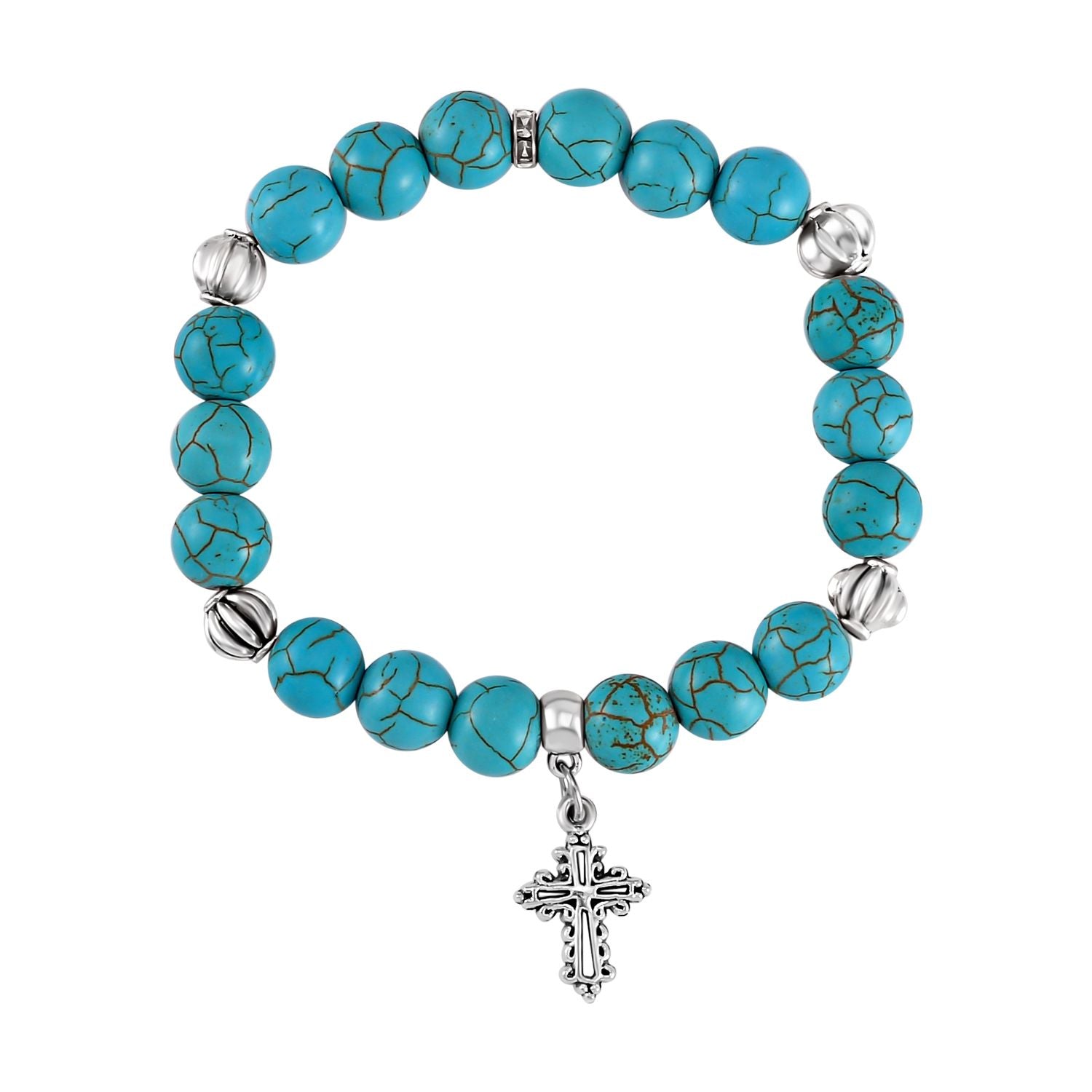 Blauer Howlit, Rote Koralle Schmuckset  Legierung Schwarz oxidiert ca. 161.00 ct