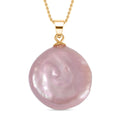 19-21mm lila Keshi Perle-Anhänger mit 45cm Kette - 19 ct.