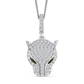 GP Natürlicher Chromdiopsid, Blauer Saphir Schmuckset 925 Silber platiniert, 925 Silber rhodiniert ca. 2,08 ct.