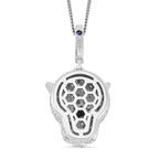 GP Natürlicher Chromdiopsid, Blauer Saphir Schmuckset 925 Silber platiniert, 925 Silber rhodiniert ca. 2,08 ct.