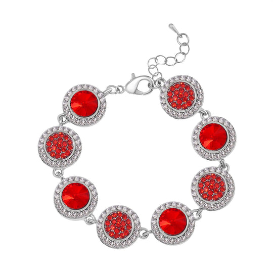 2er Set - Blauer Kristall Armband und Ohrringe