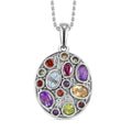 Multi-Edelstein Anhänger mit 50cm Kette - 3,22 ct.