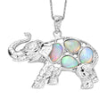Natürlicher, äthiopischer Welo Opal Schmuckset 925 Silber rhodiniert ca. 1,78 ct.