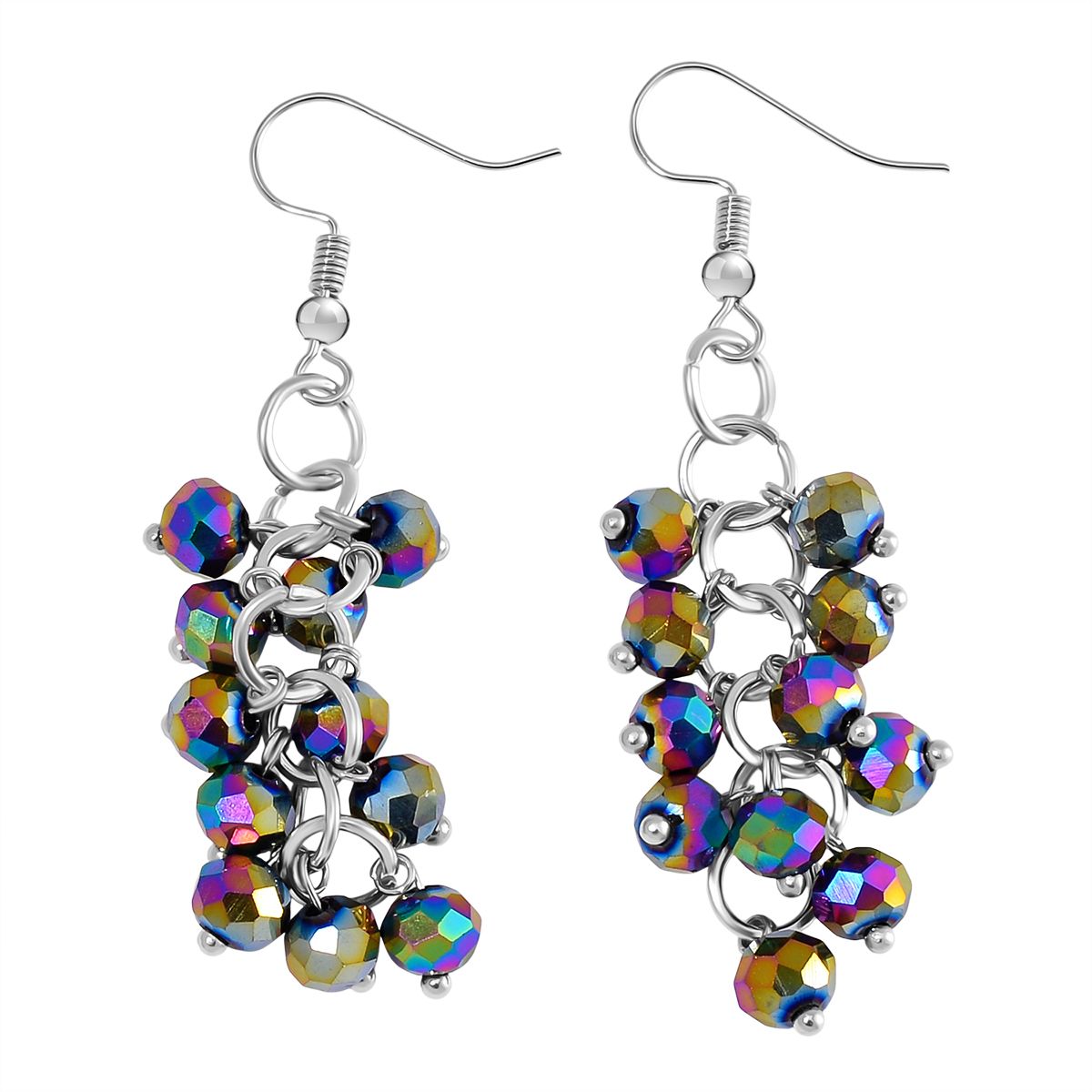 2er Set - Mysticher regenbogen kristall Halskette und Ohrringe