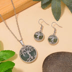 Grüner Aventurin Schmuckset  Legierung ca. 49.00 ct