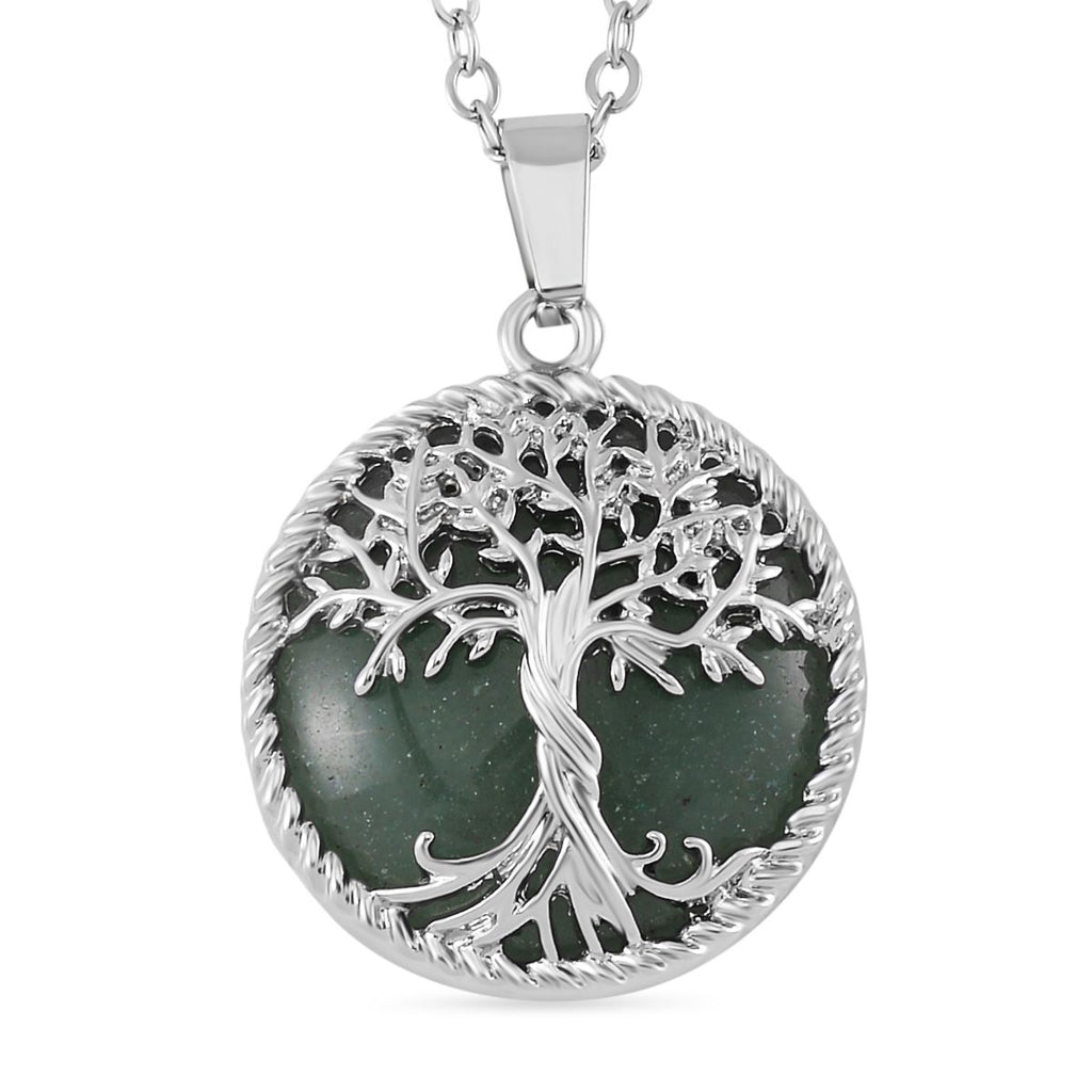 Grüner Aventurin Schmuckset  Legierung ca. 49.00 ct