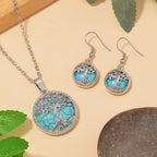 Blauer Howlit Schmuckset  Legierung ca. 49.00 ct