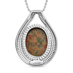 Unakite Schmuckset Edelstahl ca. 17,78 ct.