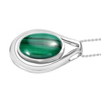 Malachit Schmuckset Edelstahl ca. 18.00 ct