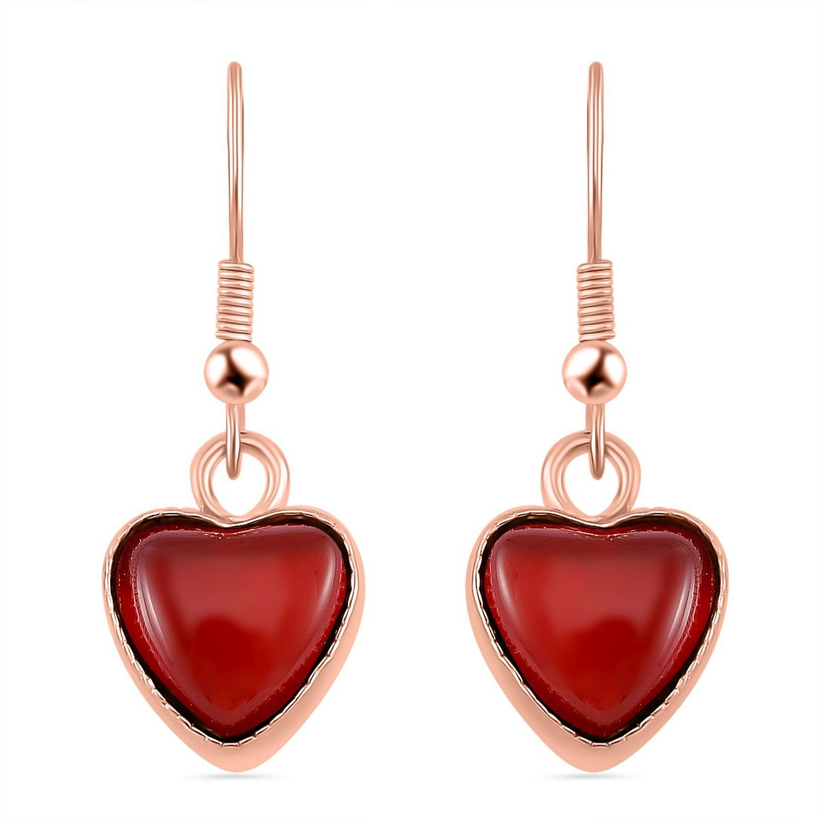 Roter Achat Schmuckset Legierung Std Rose