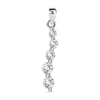 Weißer Zirkonia Schmuckset 925 Silber rhodiniert