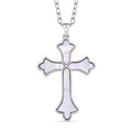 Kokosnuss-Muschel Kreuz Anhänger mit Kette