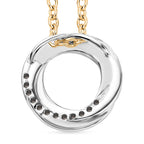 Moissanit Anhänger mit Kette ca. 50 cm, tricolor, 925 Silber rhodiniert